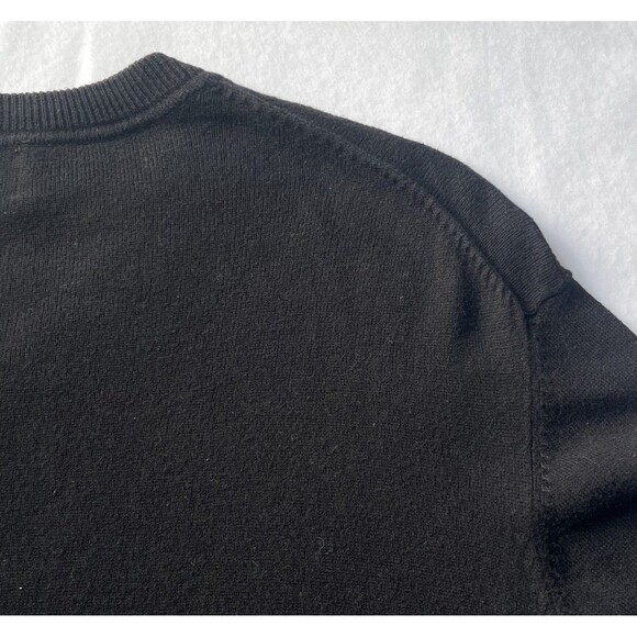 Eddie Bauer V-Neck Sweater Mens XL Black Cashmere Blend Soft Cozy Preppy Casual - Picture 4 of 14